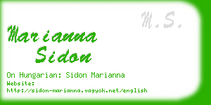 marianna sidon business card